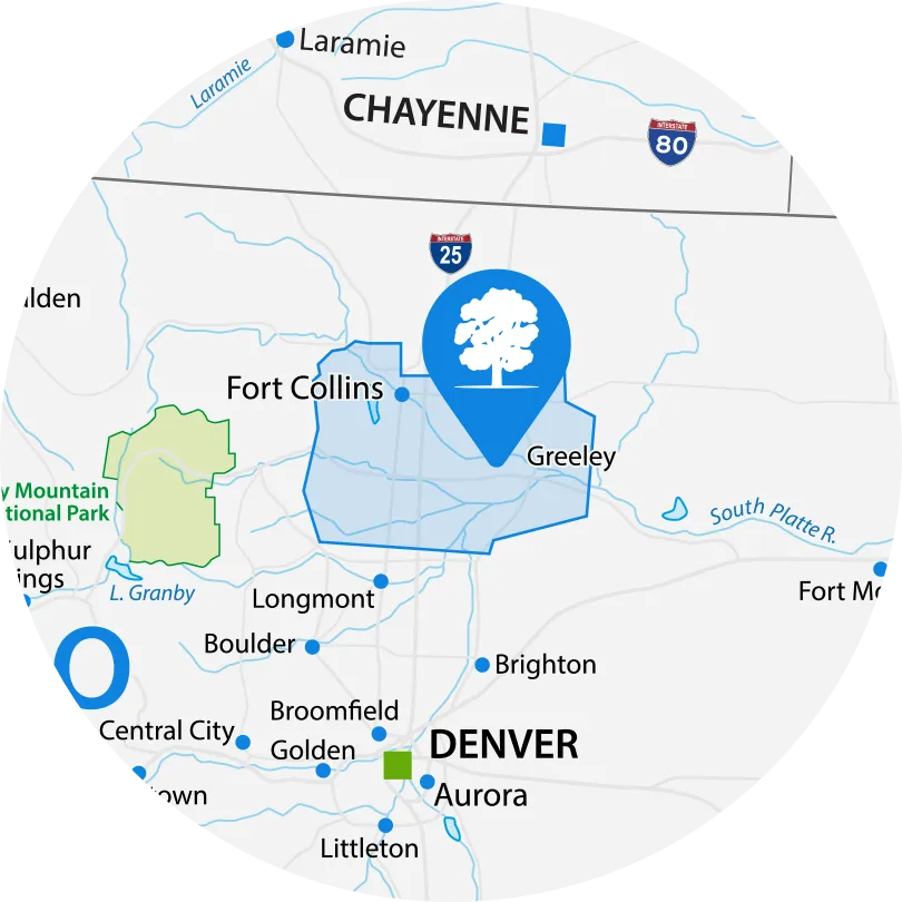 American Turf and Tree Service Area Map